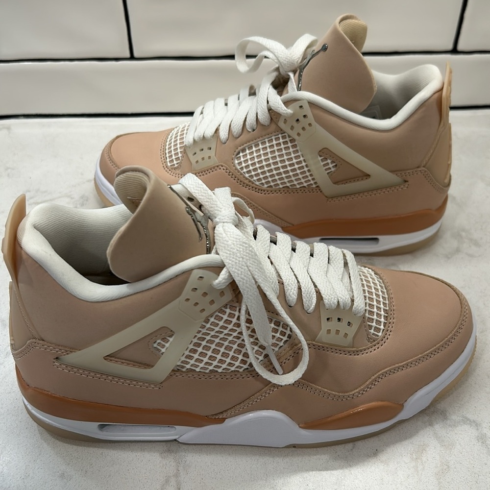 Nike Air Jordan 4 Retro High Top‎ Rose Gold Shimmer 2021 DJ0675-200 - Picture 13 of 16
